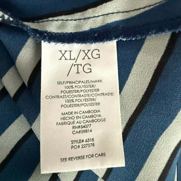 Cabi Style 6318 Chevron Sleeveless Blouse Size X‎ Large - Picture 10 of 10